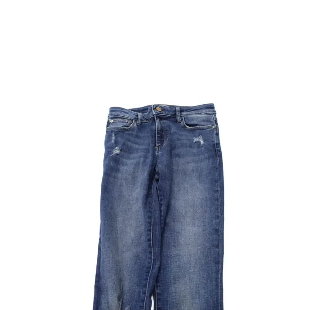 DL1961 Girls Cotton Zippered Mid-Rise Skinny Jeans Blue Size 16